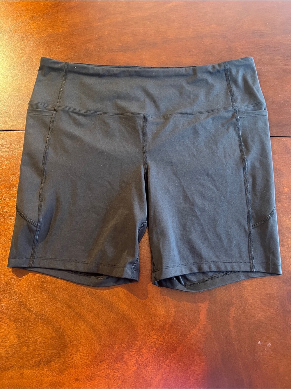 Athletic Works Women's Black Bike Shorts with High Waist